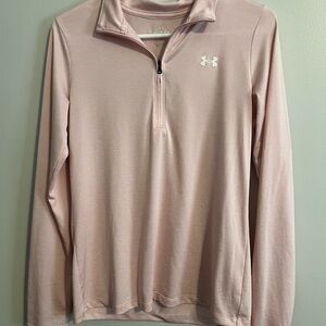 Under Armour Light Pink Quarter-Zip Pullover